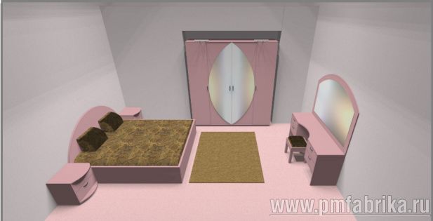 Дизайн-проект мебели для спальни на ул. М.Захарова